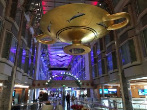 Independence of the Seas Royal Promenade with sign