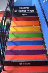 Pride/Rainbow Stairs Manchester Let Your True Colours Shine