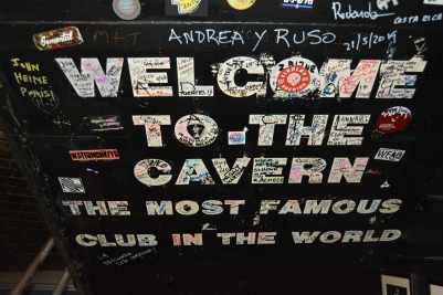 Welcome to the Cavern sign