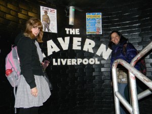 Angie and her mum at the Cavern Club 2013