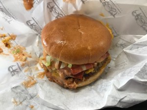 Vegan Bacon Cheeseburger at Frost Burgers Liverpool
