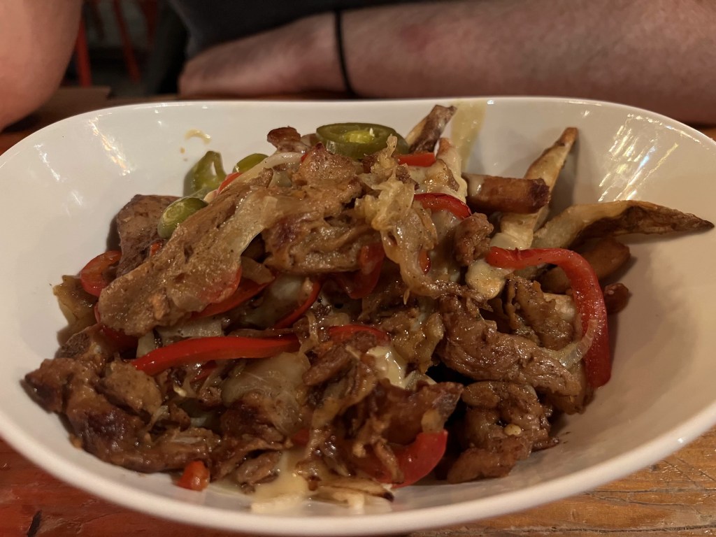 Vegan Philly Cheesesteak Poutine from MeeT in Gastown, Vancouver