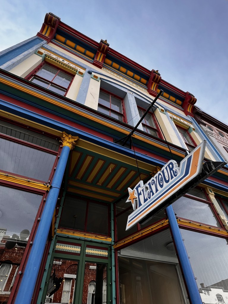 Cool building with retro looking sign in Victoria