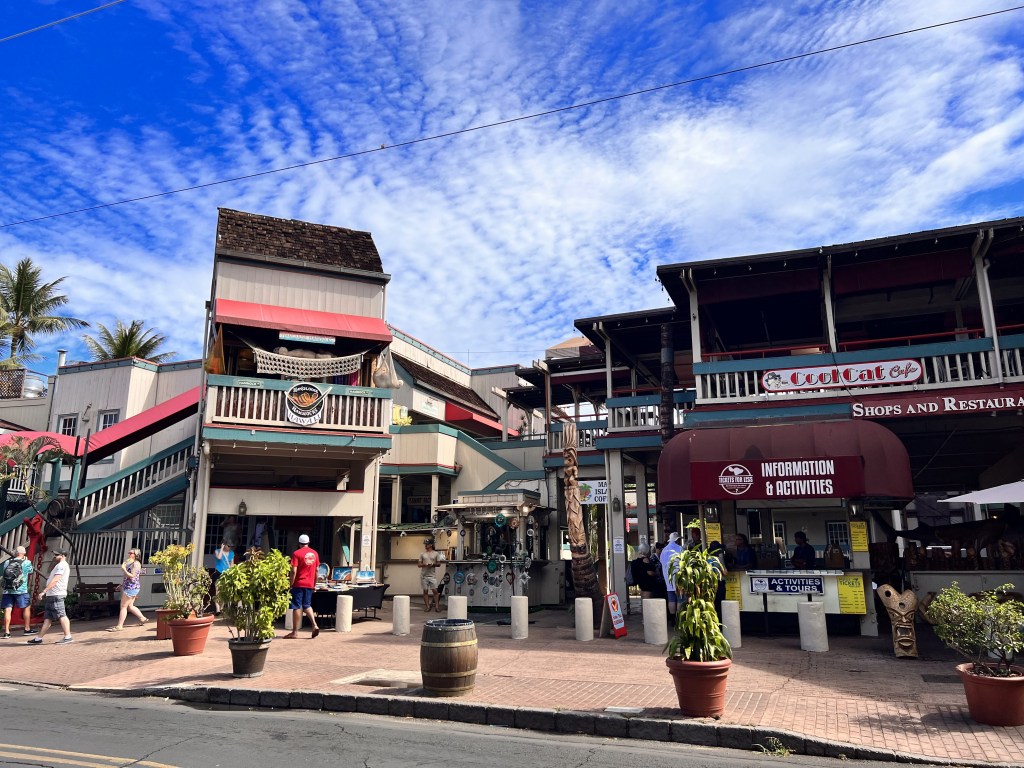 shopping centre near the port in Lahaina