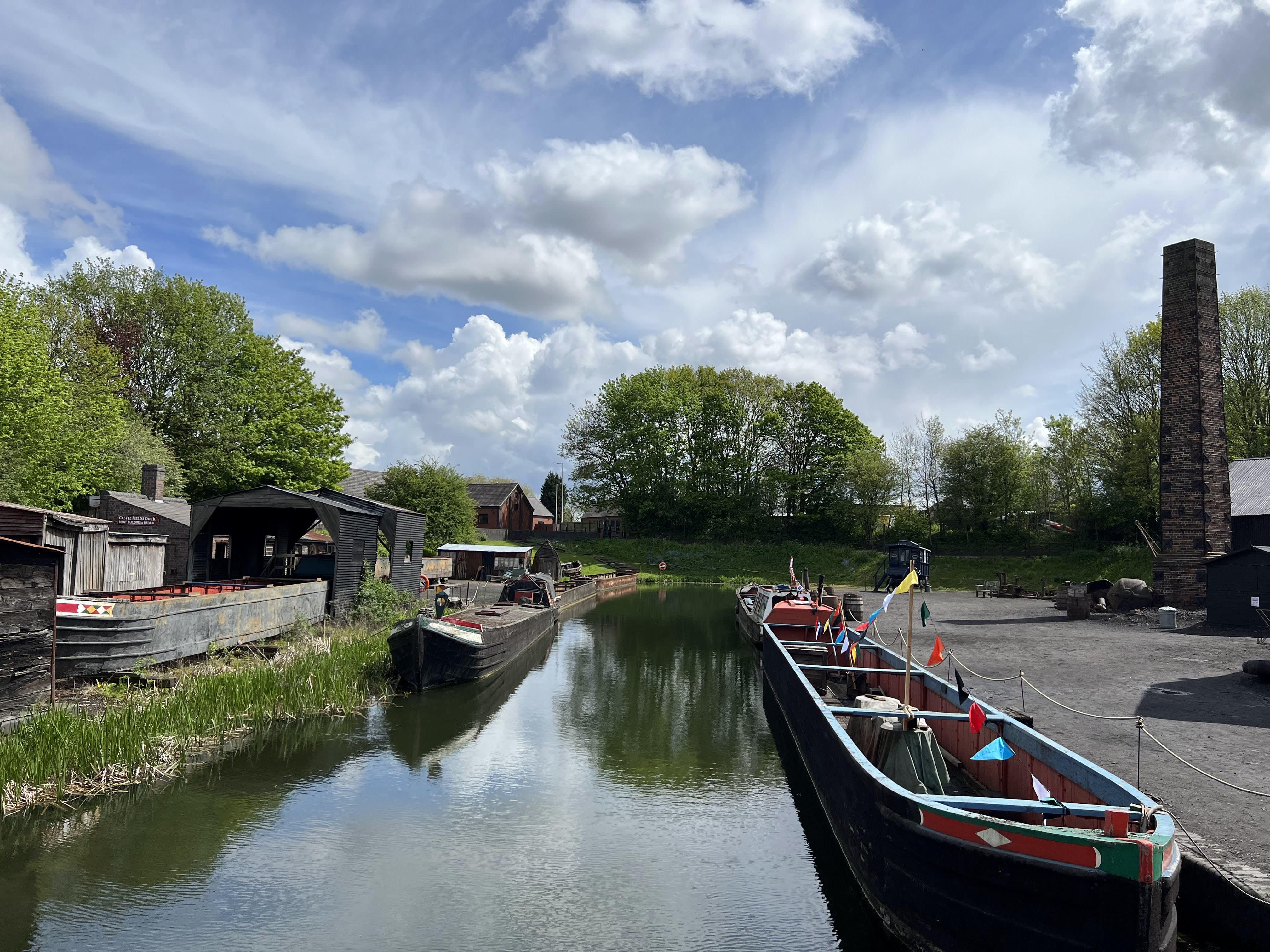 Canal with Houseboats - Black Country Living Museum
